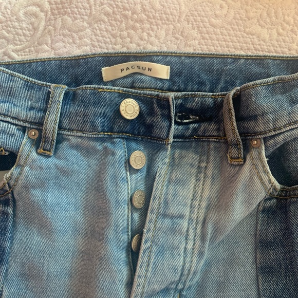 Pacsun High Rise Straight Two Toned Jeans - Picture 4 of 5
